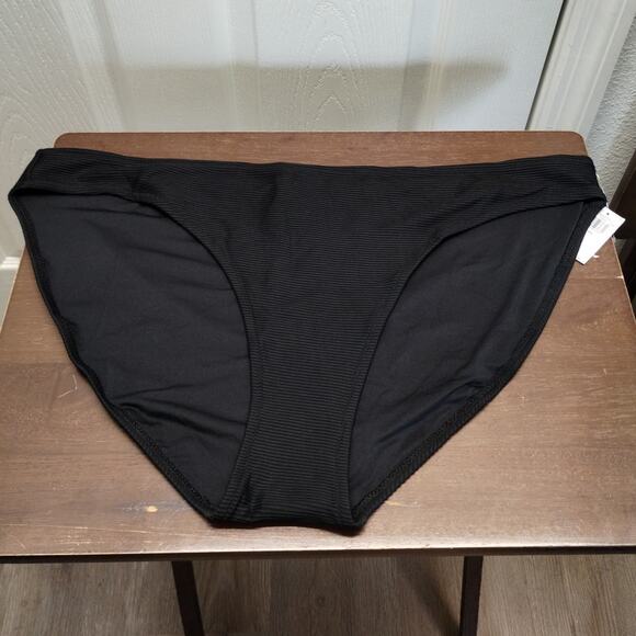 NWT Old Navy Women's Size XXL Black Ribbed Bikini Bathing Suit BOTTOM ONLY - Picture 1 of 7